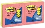 3M R330An PostIt Popup Notes 76X76Mm Assorted Neon Pack 6