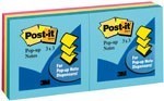 3M R330Au PostIt Popup Notes 76X76Mm Assorted Ultra Pack 6