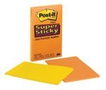 3M 5845-Ssan Post-It Super Sticky Notes Lined 123 X 200Mm Assorted Electric Glow Pack 4