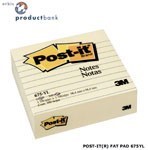 3M 675-Yl Post-It Ruled Pad 98 X 98Mm Yellow