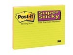 3M 6845-Sspl Post-It Super Sticky Ruled Meeting Notes 149X200Mm Assorted Electric Glow Pack 4