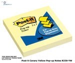 3M R330-Yw Post-It Popup Notes 76X76Mm 100 Sheets Yellow Pk 12
