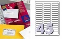 Avery 959061 L7156 Laser Labels Address 45 Per Sheet White Pack 100