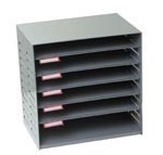 Italplast I 403Gy Adjustable Metal Stationery Rack 6 Tier Grey