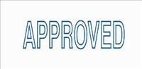 Deskmate PreInked Stamp Approved Blue