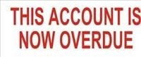 Deskmate PreInked Stamp This Account Is Now Overdue Red