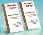 Deflect-O 70401 Business Card Holder Twin Vertical