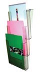 Deflect-O 77331 Brochure Holder A4 3 Tier Stackable Wall Mount Clear