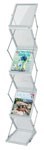Deflect-O Dr1003 Mobile Floor Display Stand A4 X 6 Alloy And Acrylic With Carry Bag