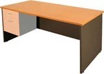 Ys Design Oxley Desk 1500 X 750 X 730Mm Beech Ironstone