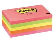 3M 6555Pk PostIt Notes Neon 76 X 127Mm Assorted Pack 5