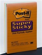 3M 6603Ssan PostIt Super Sticky Notes 90 Sheet Pad 98 X 149Mm Electric Glow Pack 3