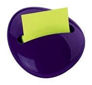 3M Pbl330Bk PostIt Note Pebble Shaped Dispenser With Pad Of 50 Pop Up Notes Purple