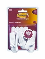 3M  17001Vp Command Adhesive Hooks Medium Value Pack
