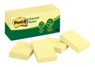 3M 653-Rp Post-It Note Recycled 100 Sheets 34.9Mm X 47.6Mm Canary Yellow Pack 12
