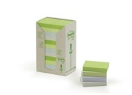 3M 653-Rtp Post-It Recycled Notes 36 X 48Mm Assorted Pastels Pack 24