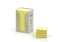 3M 653-Rty Post-It Recycled Notes 36 X 48Mm Yellow Pack 24