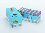 3M 654-18Brcp Post-It Original Notes Cabinet Pack Bright Colours 100 Sheets Per Pad 76 X 76Mm Bright Pack 18