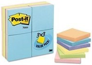 3M 654-24Apvad Post-It Notes 76 X 76Mm Assorted Pastels Colours Value Pack 24