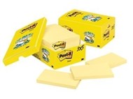 3M 655-18Cp Post-It Notes Canary Yellow 76 X 127Mm Cabinet Pack 18
