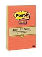 3M 660-3Ssnrp Post-It Super Sticky Notes Recycled 98 X 149Mm Farmers Market Colours Pack 3