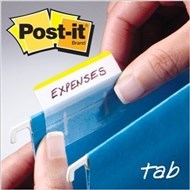 3M 686A-1Bb Post-It Durable Filing Tabs Angled Bright Colours 24 Tabs