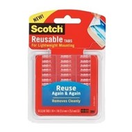 3M Scotch R100 Reusable Tabs 25.4 X 25.4Mm Pack 18 Squares