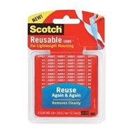 3M Scotch R103 Reusable Tabs Squares 12.7 X 12.7Mm Pack 72