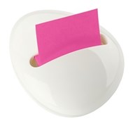 3M Pbl-330-Bk Post-It Note Pebble Shaped Dispenser With Pad Of 50 Pop Up Notes White