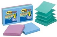 3M R330-6Sst Post-It Super Sticky Recycled Pop-Up Notes 76Mm X 76Mm 90 Sheets Tropic Breeze Pack 6