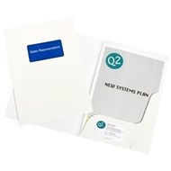 Marbig A4 Presentation Folders With Window White Gloss Pack 10