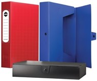 Marbig Box File A4 Pp With Button 60Mm Red