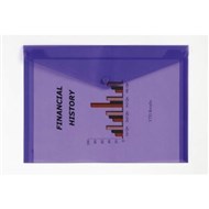 Marbig Doculope Wallet With Button A4 Purple