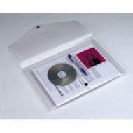 Marbig Doculope Wallet With Button And Cd Holder Foolscap Clear