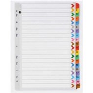 Marbig Dividers Index A4 Colour 120 Tab