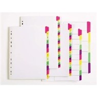 Marbig Dividers Reinforced Board A4 Fluoro 5 Tab