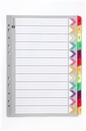 Marbig Dividers Reinforced Board A4 Fluoro JanDec
