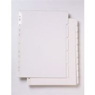 Marbig Dividers A4 White Manilla 10 Tab
