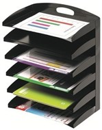 Marbig Metal Desktop Organisers 6 Tier 385L X 500H X 230D Mm Black