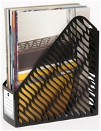 Marbig Magazine Rack Twin Pack Black 1 Section