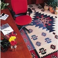 Marbig Glass Clear Chairmat Large With Keyhole 1140 X 1340Mm