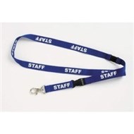 Rexel Preprinted Staff Lanyard Blue Pack 5