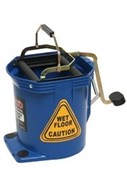 Sabco Wide Mouth Roller Mop Bucket 16 Litre Blue