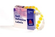 Avery 937239 Round Labels 14Mm Yellow Box 1050
