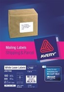 Avery 959006 L7165 Laser Labels Parcel 8 Per Sheet White Pack 100