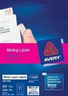 Avery 959090 L7160 Quick Peel Laser Labels Address 21 Per Sheet White Pack 250