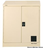 Brownbuilt Tudor C18 Swing Door Cupboard With 3 Shelves Black Ripple