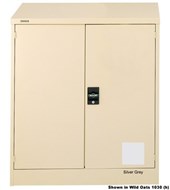 Brownbuilt Tudor C18 Swing Door Cupboard With 3 Shelves Silver Grey