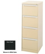 Brownbuilt Legato 4 Drawer Filing Cabinet Black Ripple
