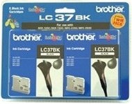 Brother Lc37Bk Inkjet Cartridge Black Pack 2